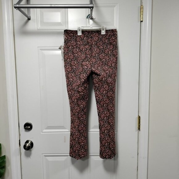 Anthropologie Slim Fit Pasley Floral Prairie Print Boho Festival Trouser 2 - Picture 7 of 12